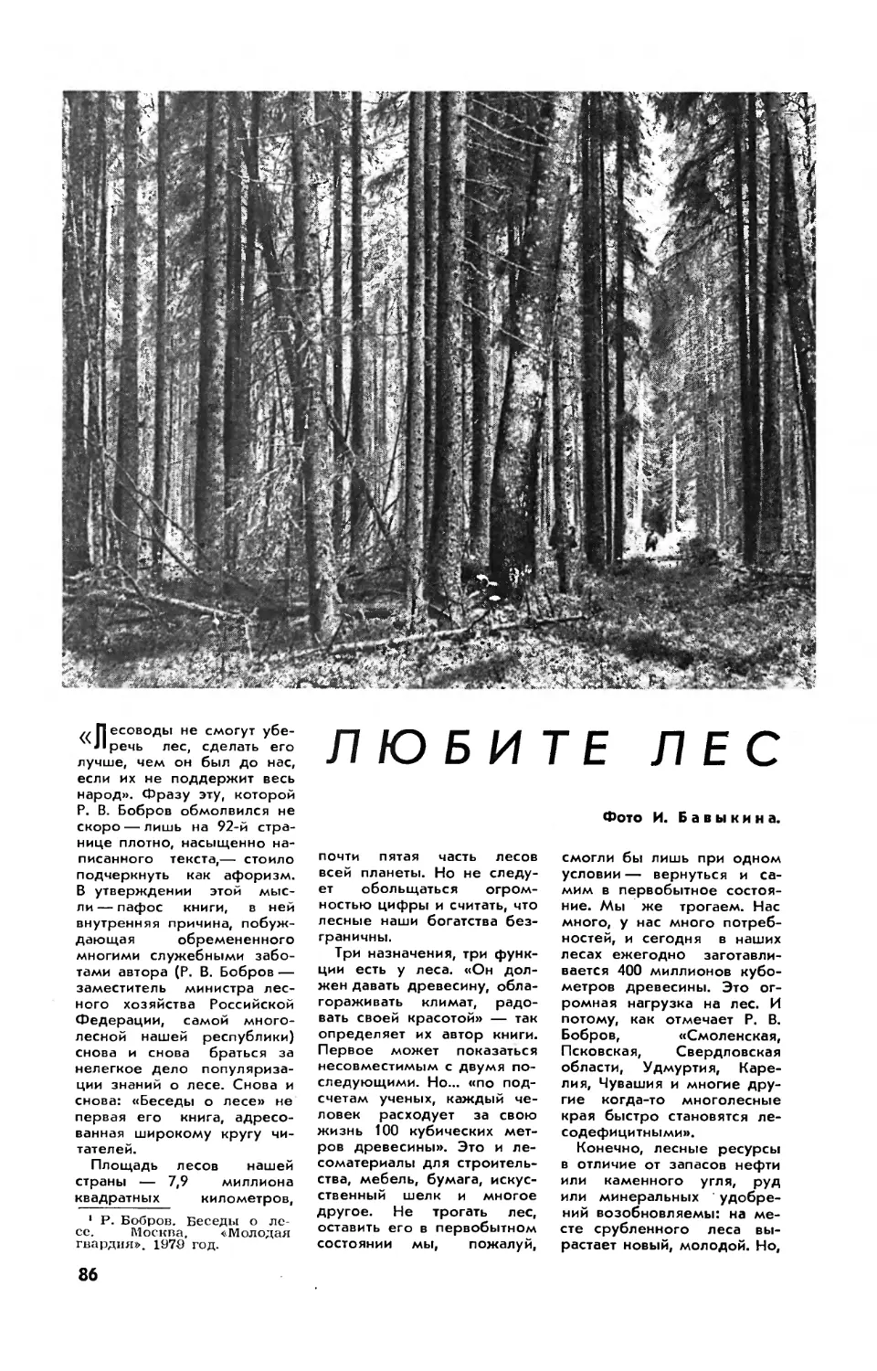 Р. ФЕДОРОВ — Любите лес