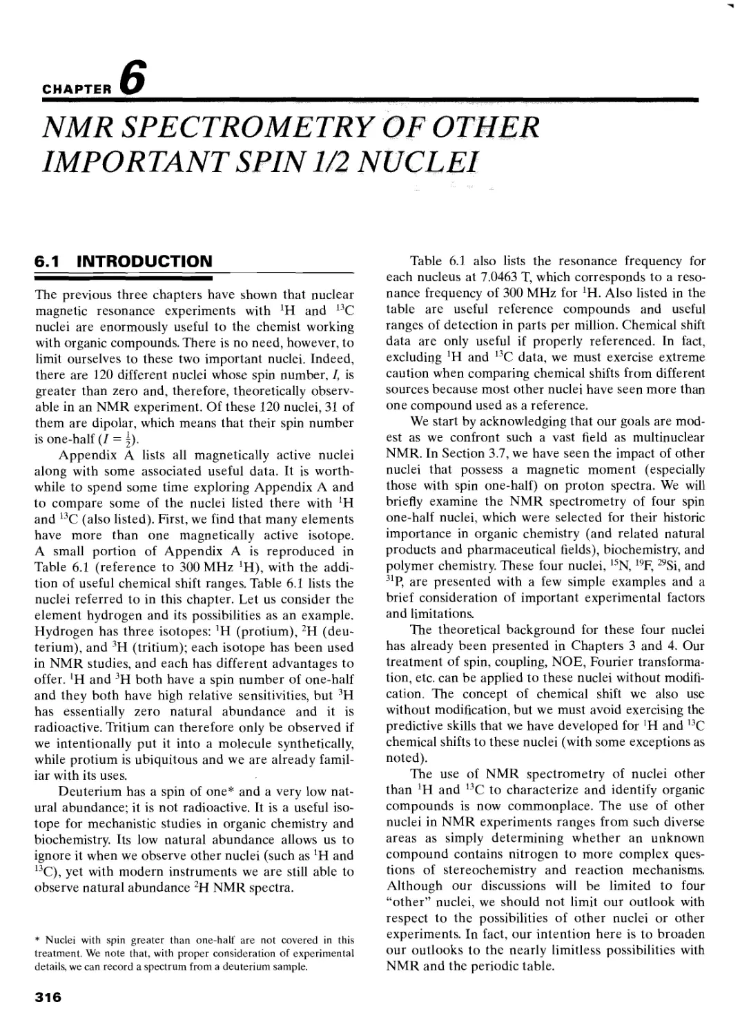 Chapter 6: NMR Spectrometry of Other Important Spin 1/2 Nuclei
