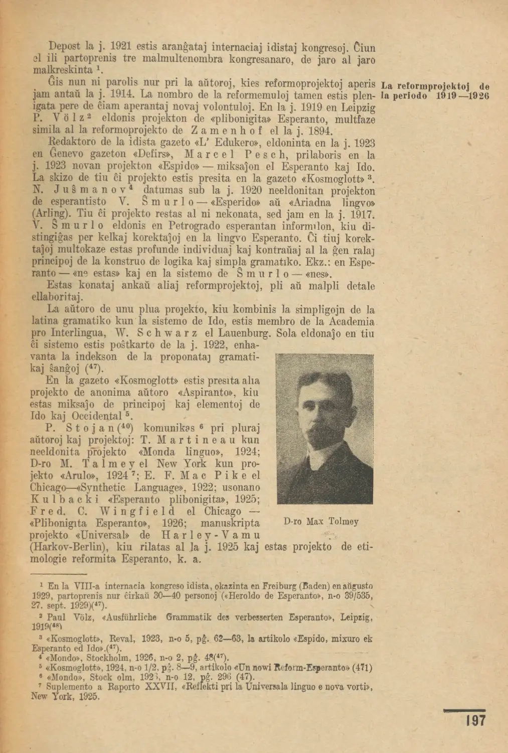 La reformprojektoj de la periodo 1919-1926