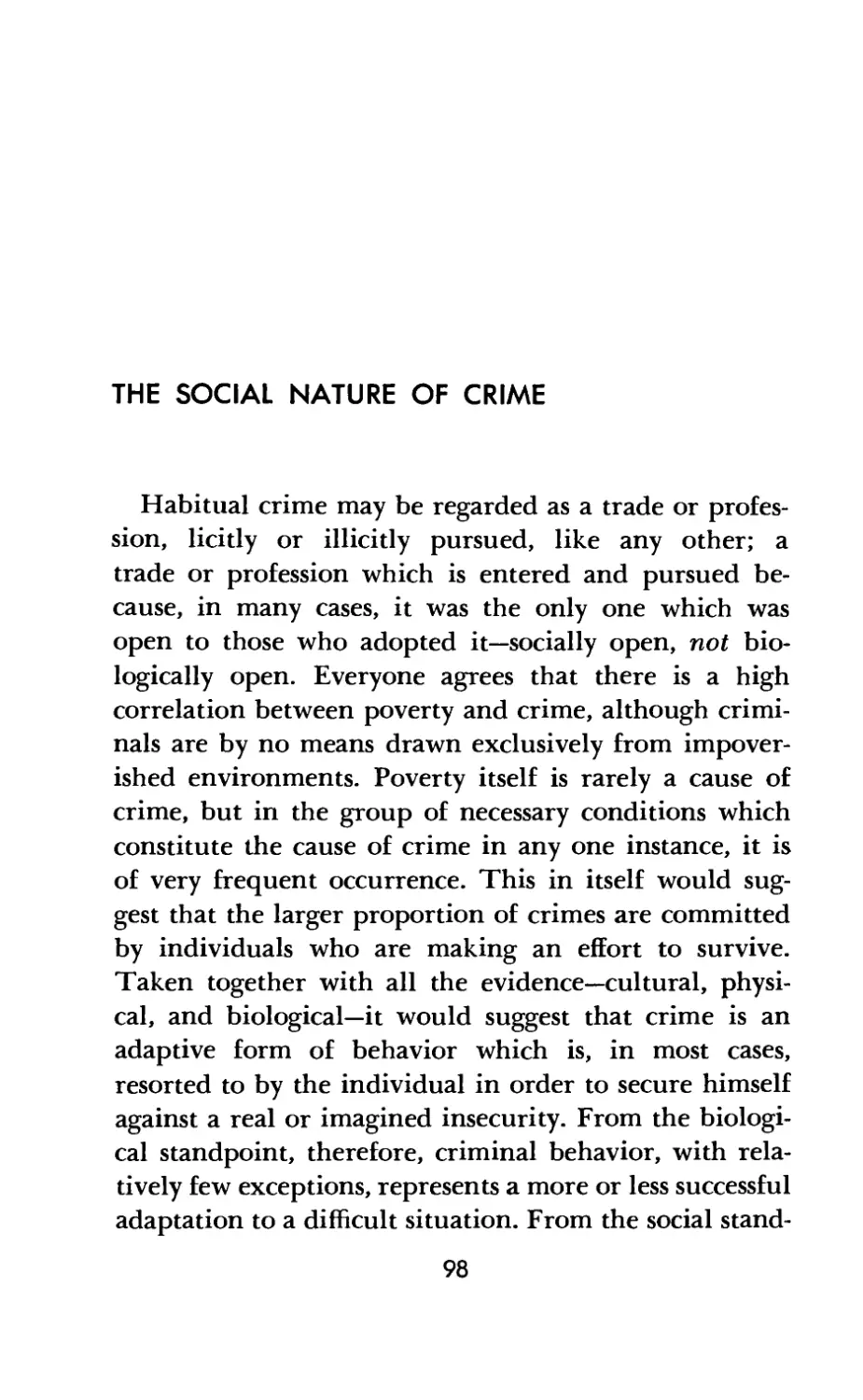 The Social Nature of Crime