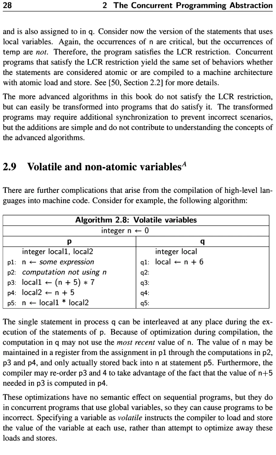 2.9 Volatile and non-atomic variables