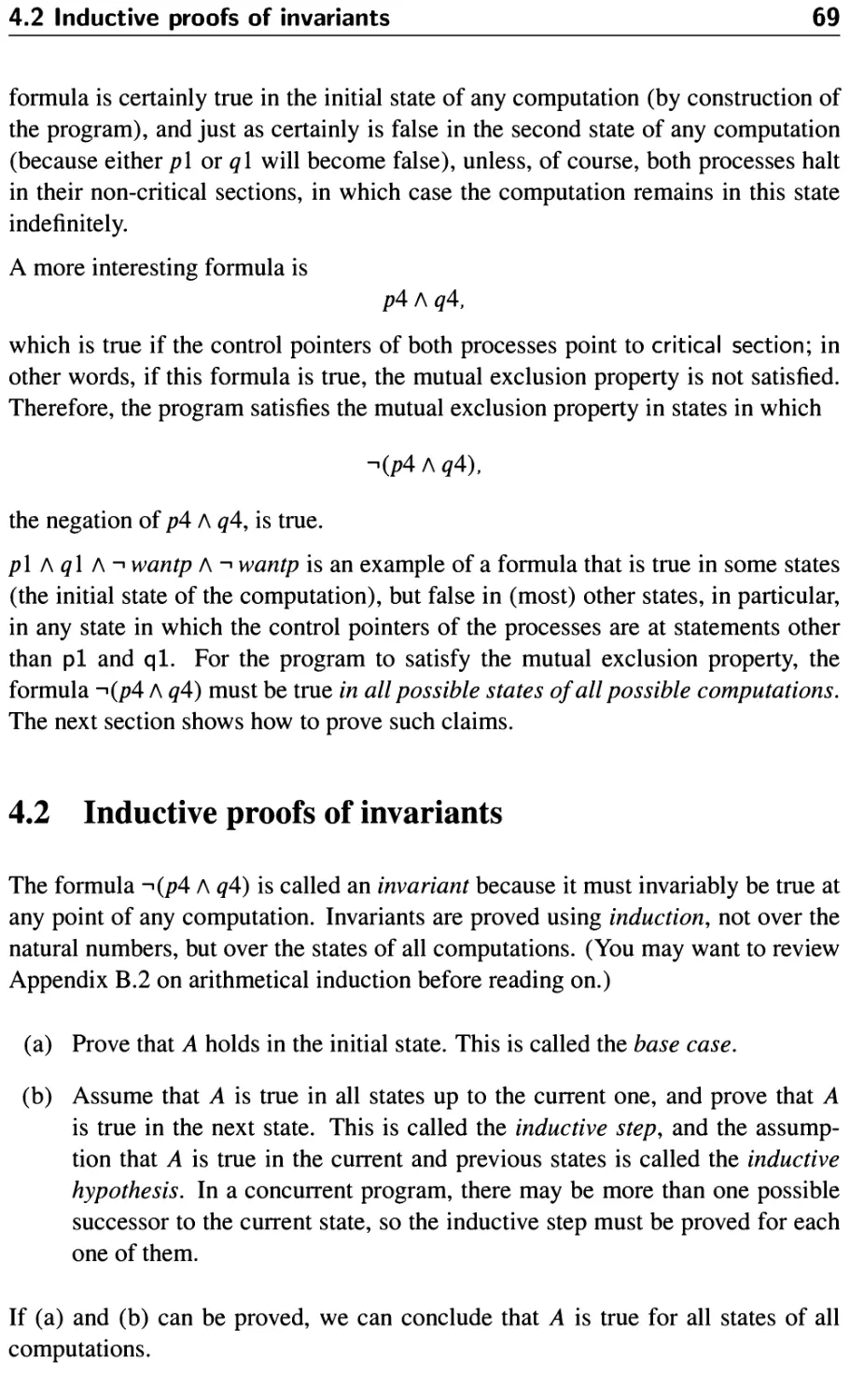 4.2 Inductive proofs of invariants