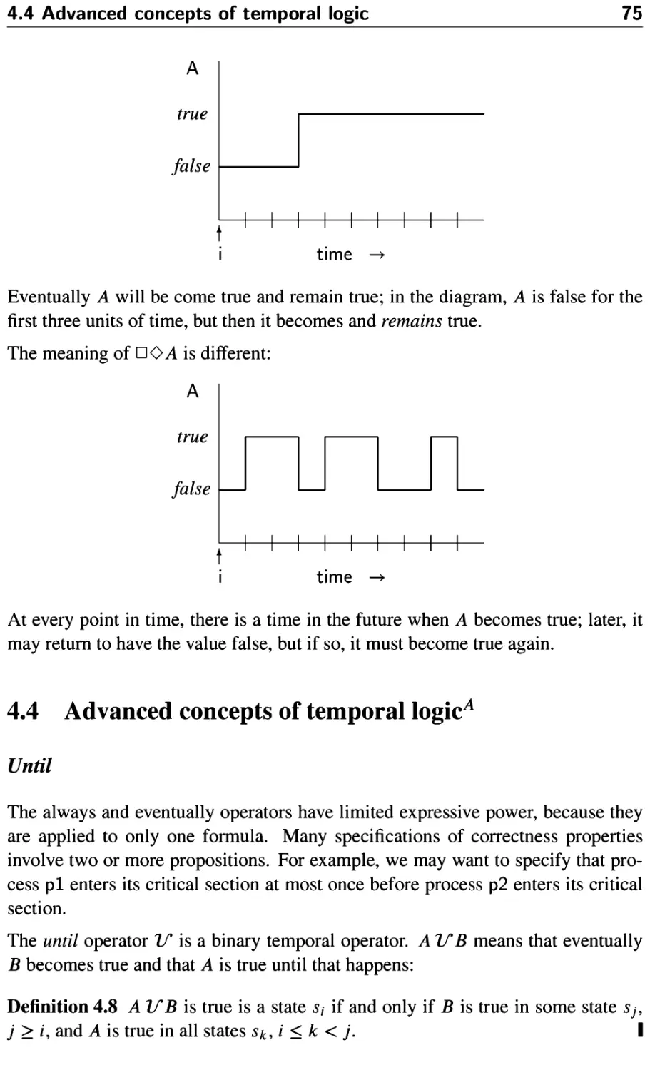 4.4 Advanced concepts of temporal logic