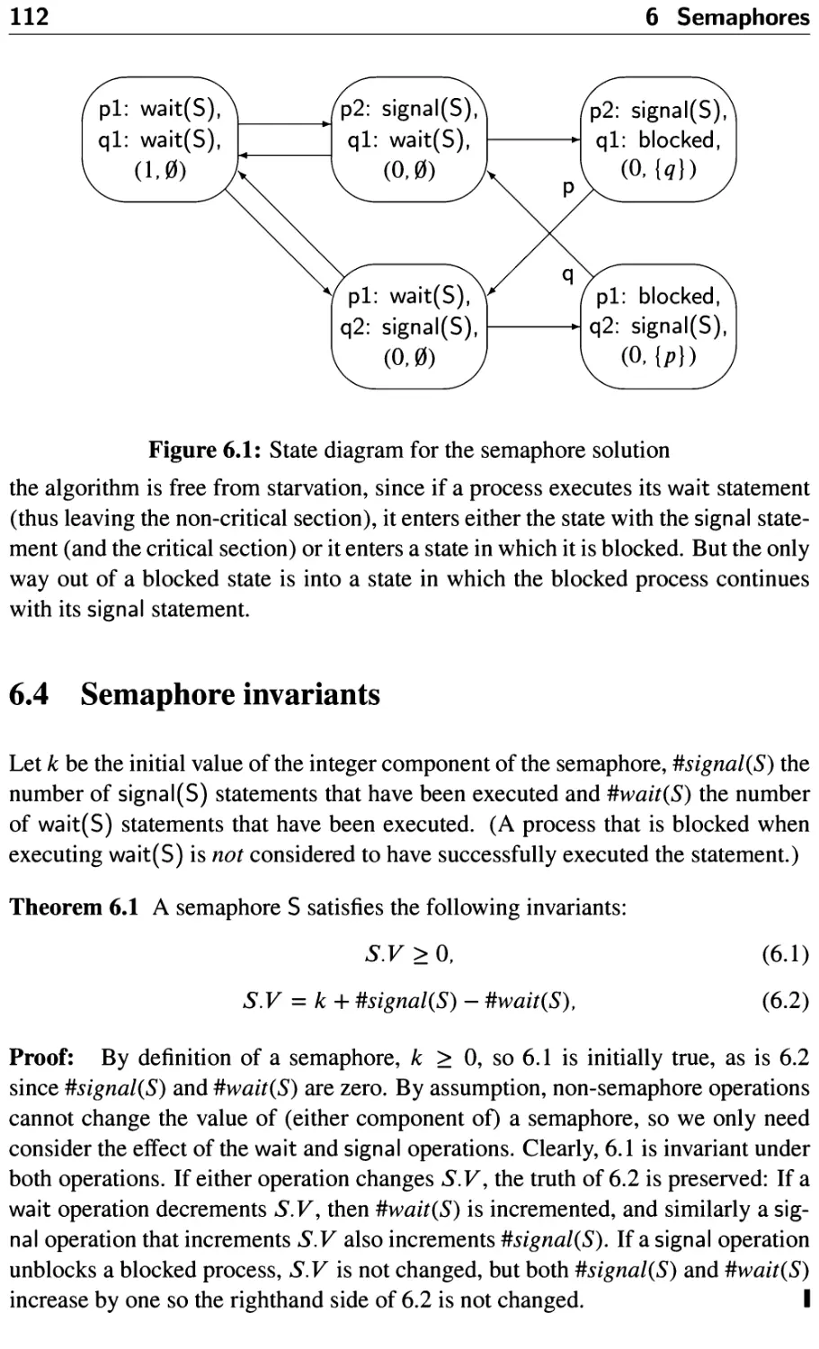 6.4 Semaphore invariants
