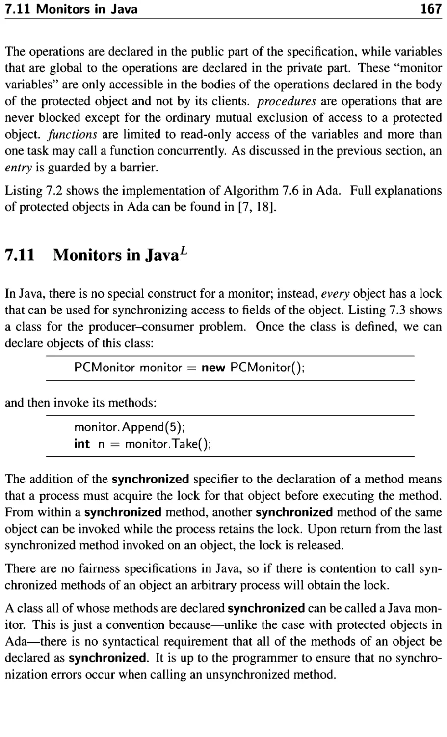 7.11 Monitors in Java
