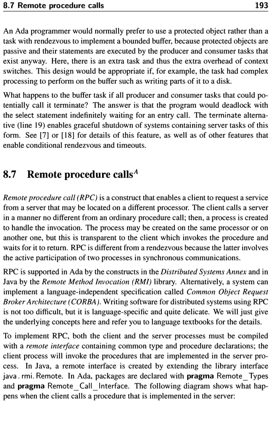 8.7 Remote procedure calls