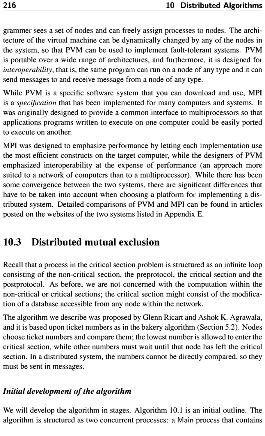 10.3 Distributed mutual exclusion