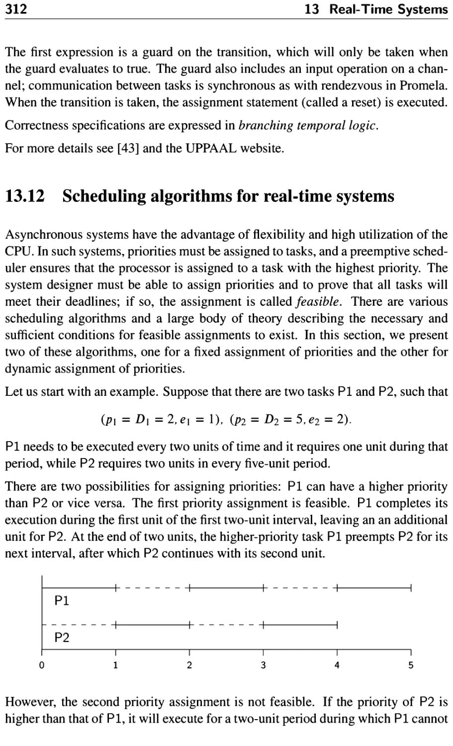 13.12 Scheduling algorithms for real-time systems