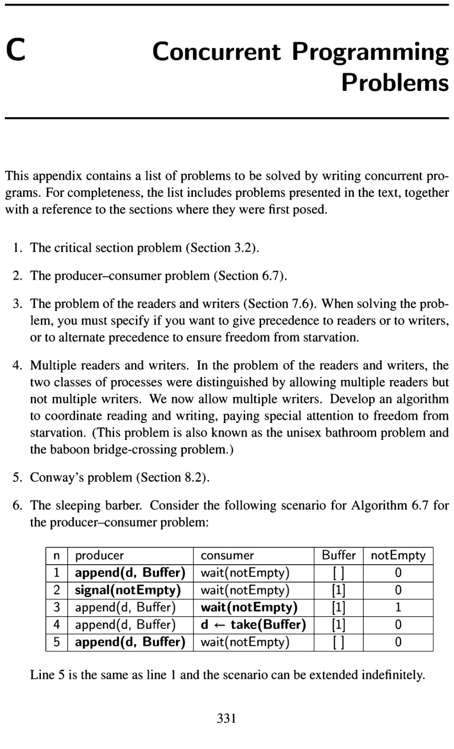 C Concurrent Programming Problems