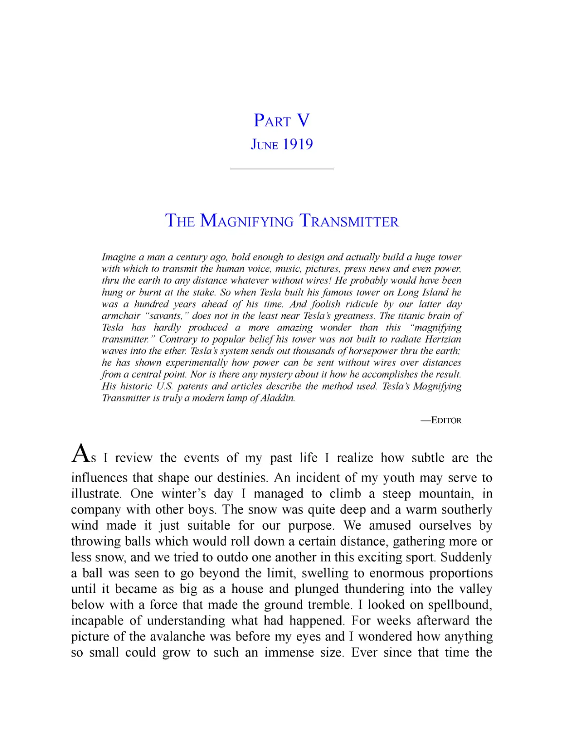 ﻿Part V: The Magnifying Transmitte