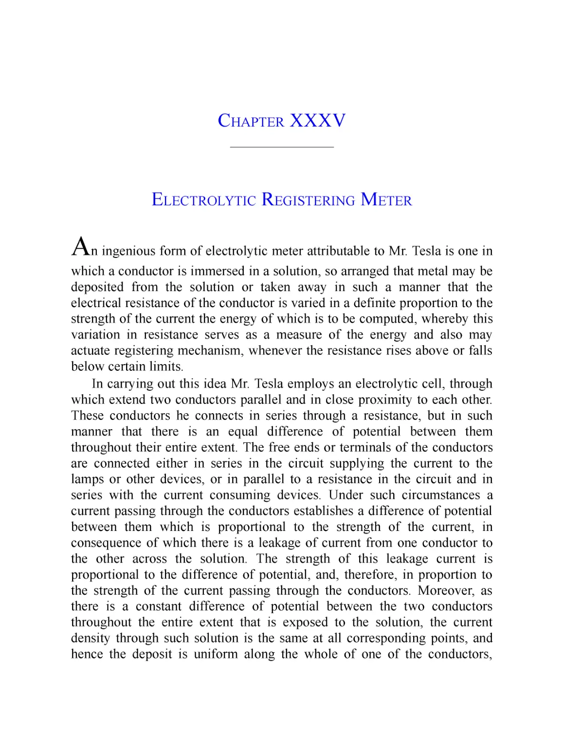 ﻿Chapter XXXV: Electrolytic Registering Mete