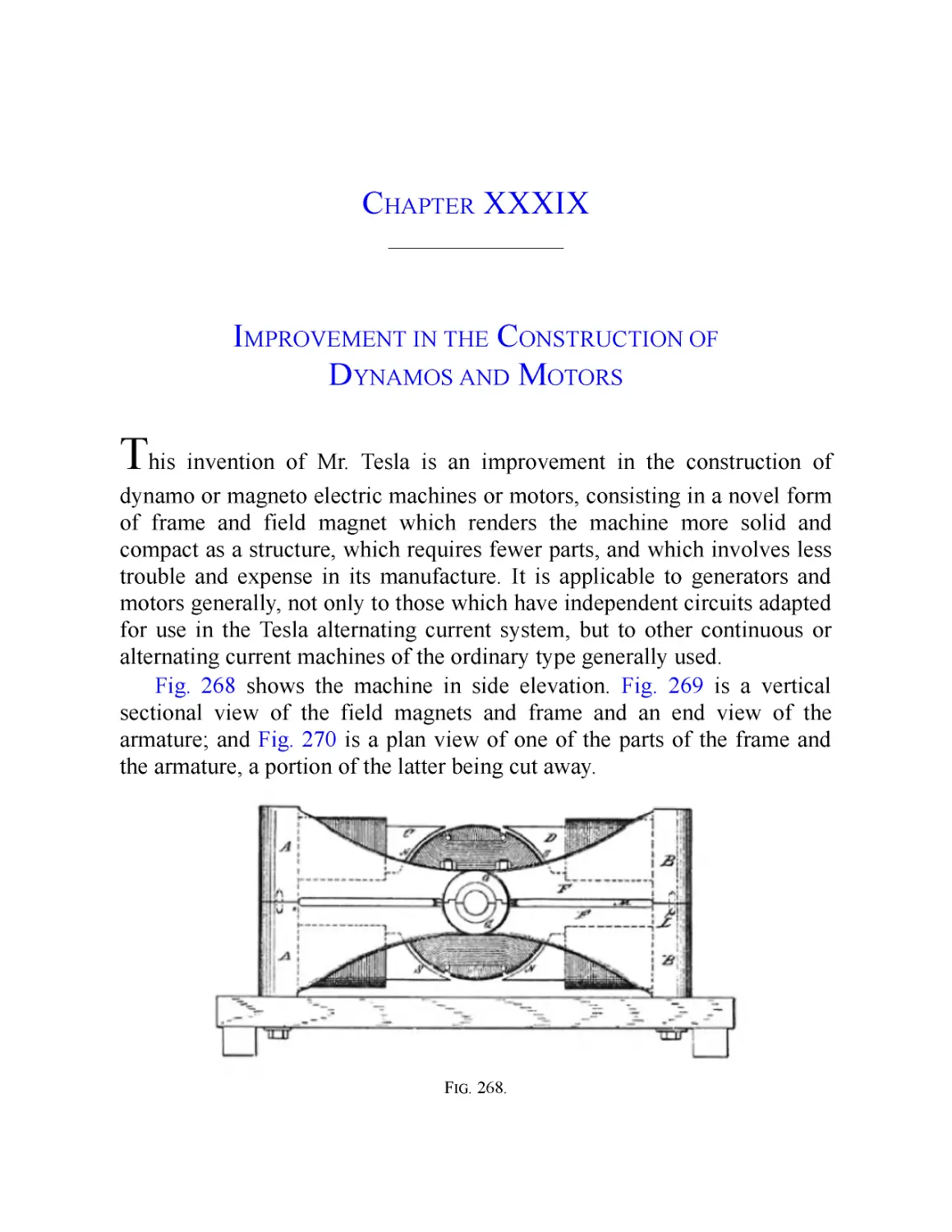 ﻿Chapter XXXIX: Improvement in the Construction of Dynamos and Moto