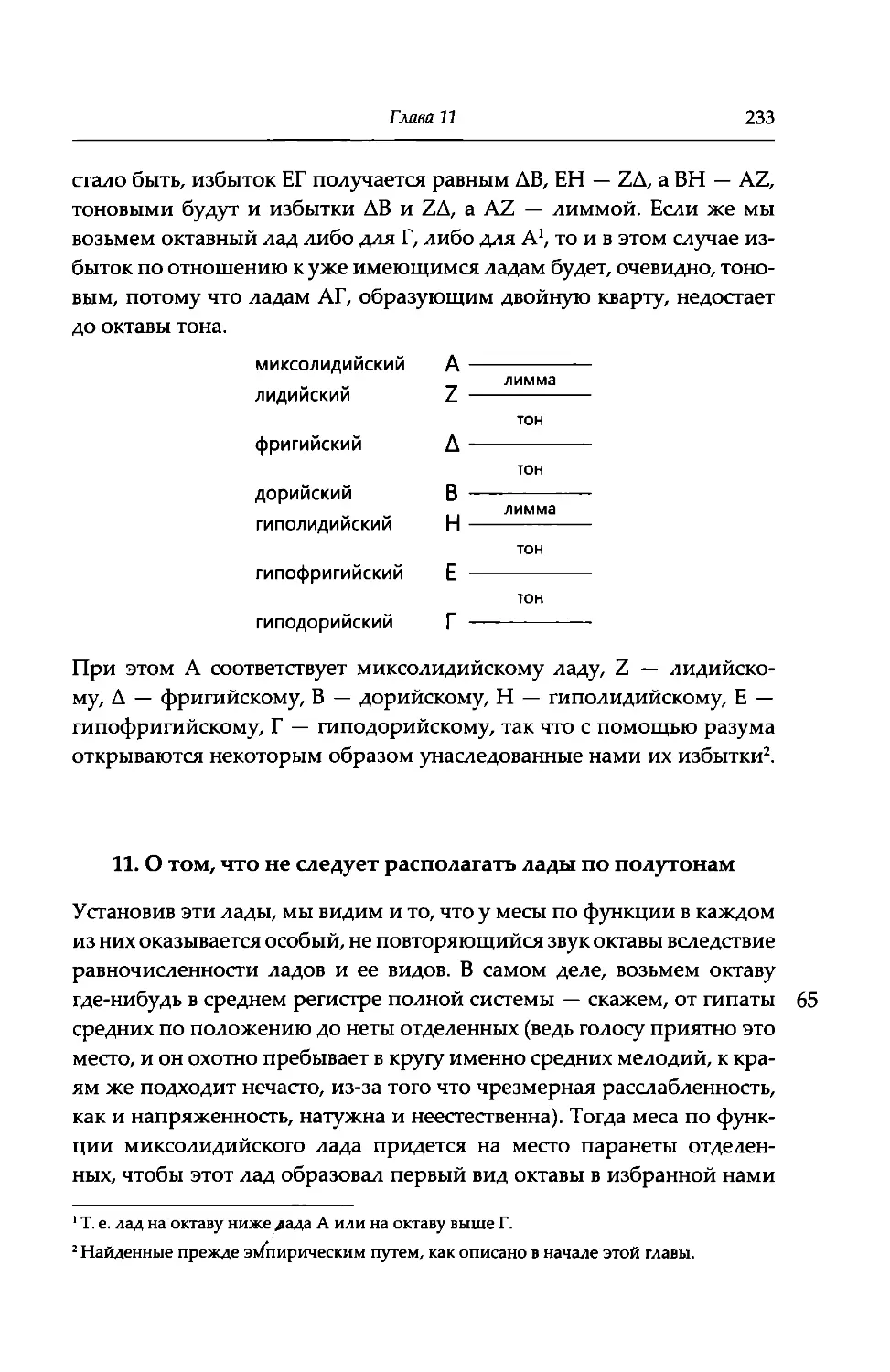 11. О том, что не следует располагать лады по полутонам