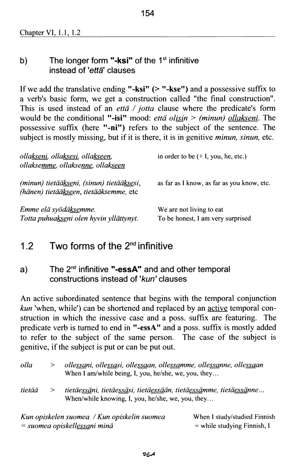 1.2 Two forms of the 2nd infinitive