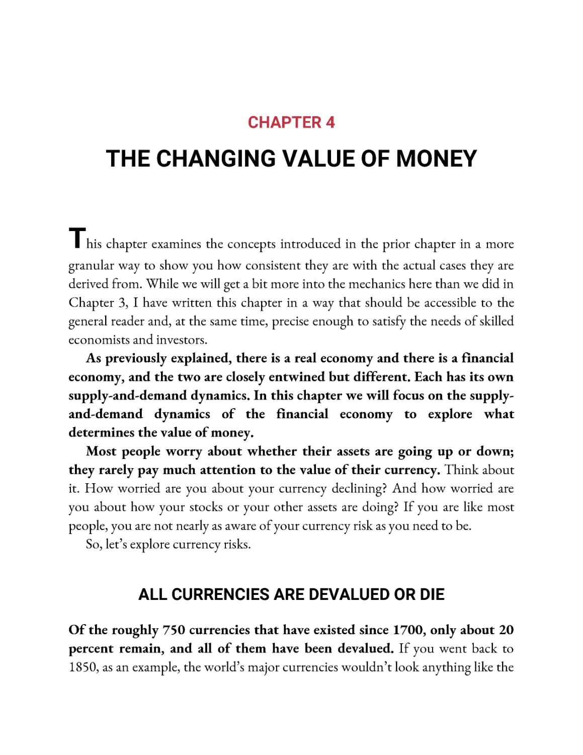 ﻿Chapter 4: The Changing Value of Mone