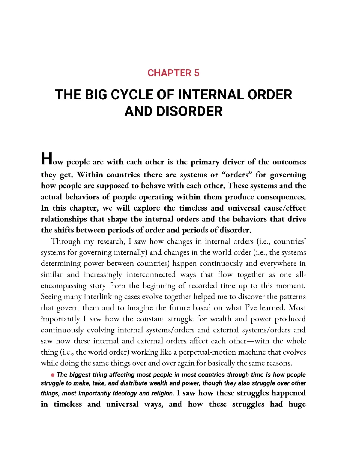 ﻿Chapter 5: The Big Cycle of Internal Order and Disorde