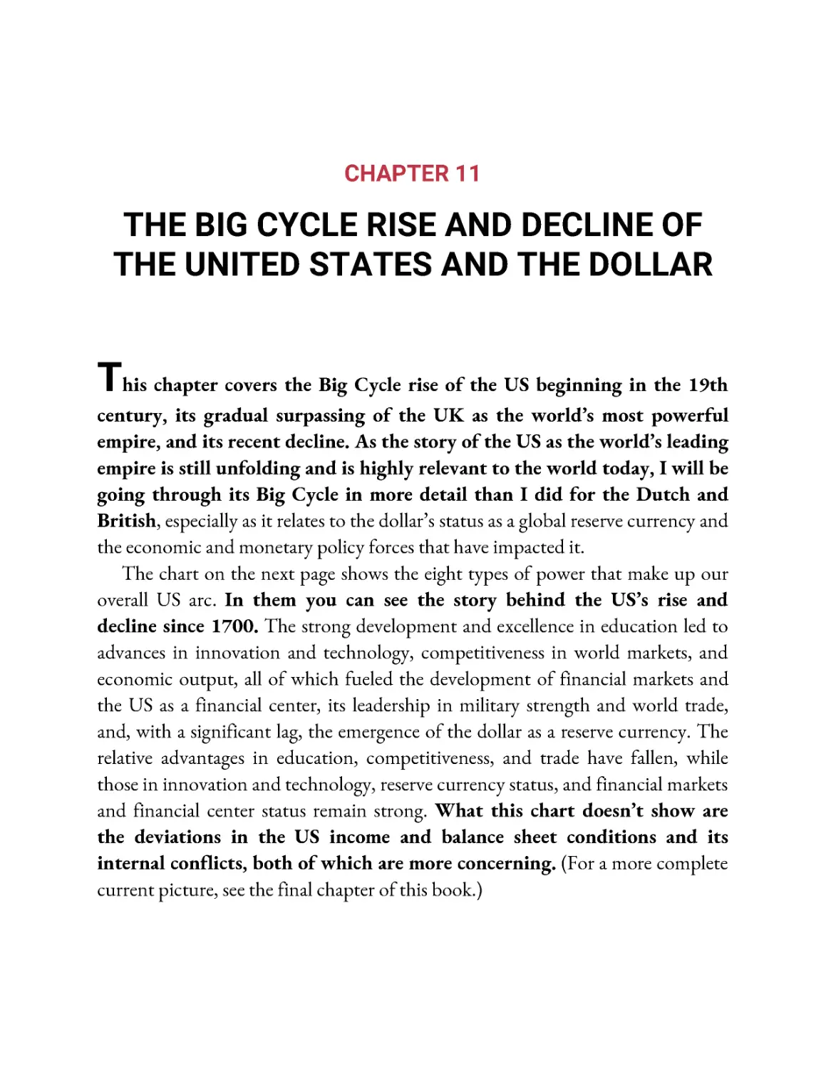 ﻿Chapter 11: The Big Cycle Rise and Decline of the United States and the Dolla