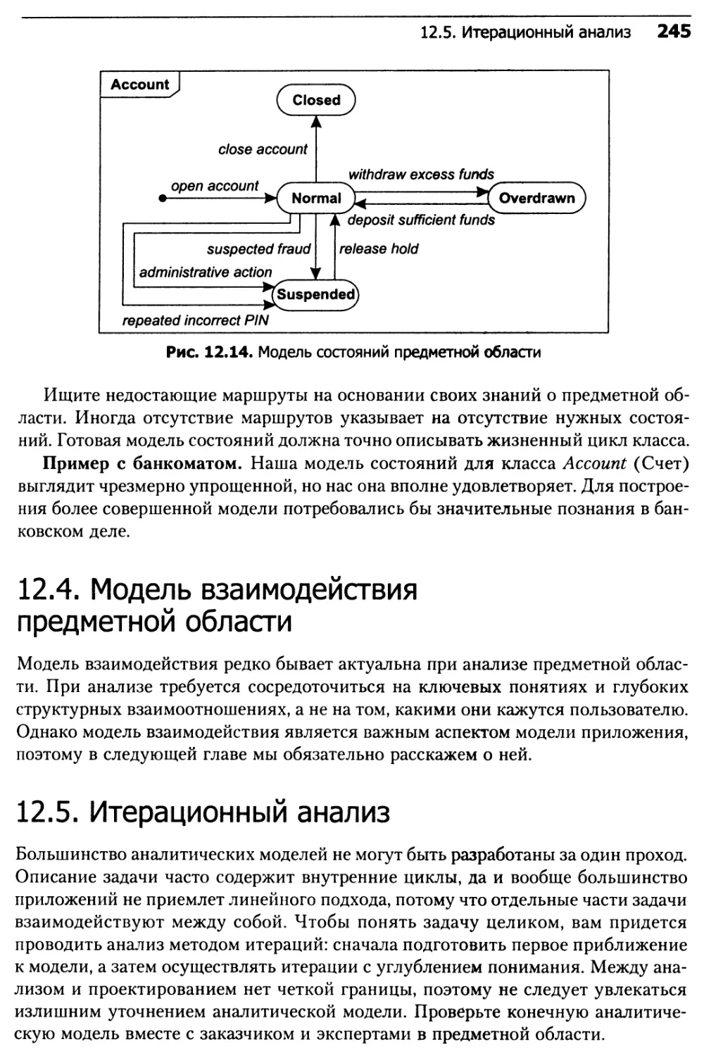 12.4. Модель взаимодействия предметной области
12.5. Итерационный анализ
