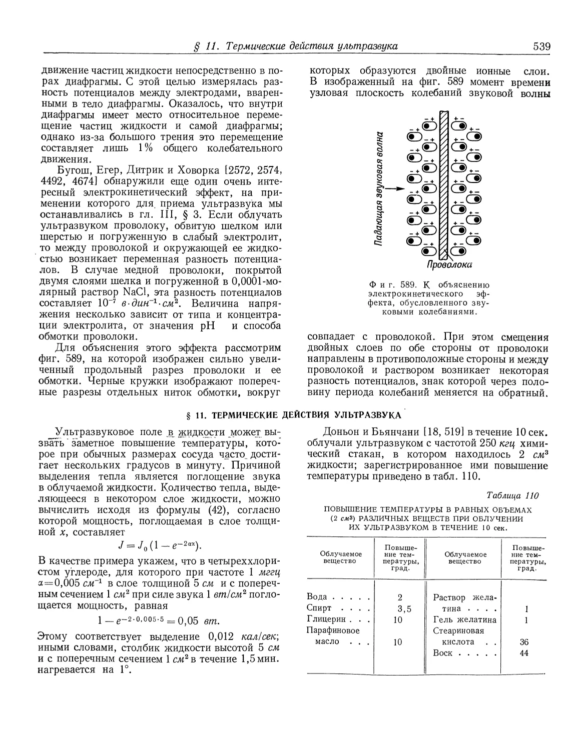 § И. Термические действия ультразвука