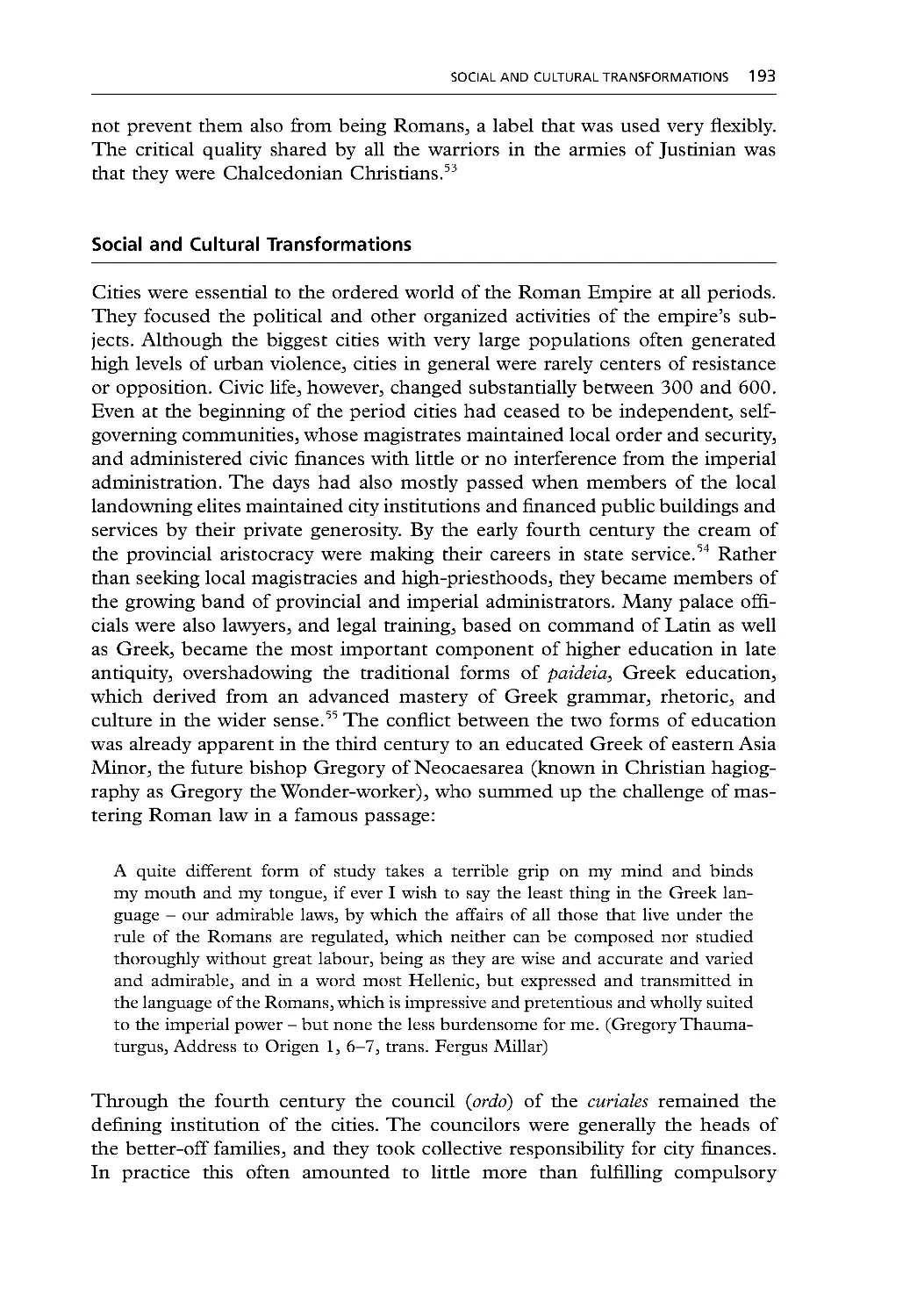 Social and Cultural Transformations