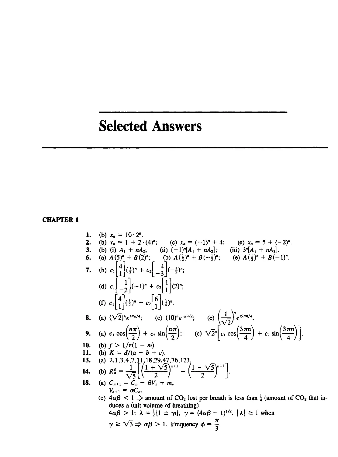 Selected Answers