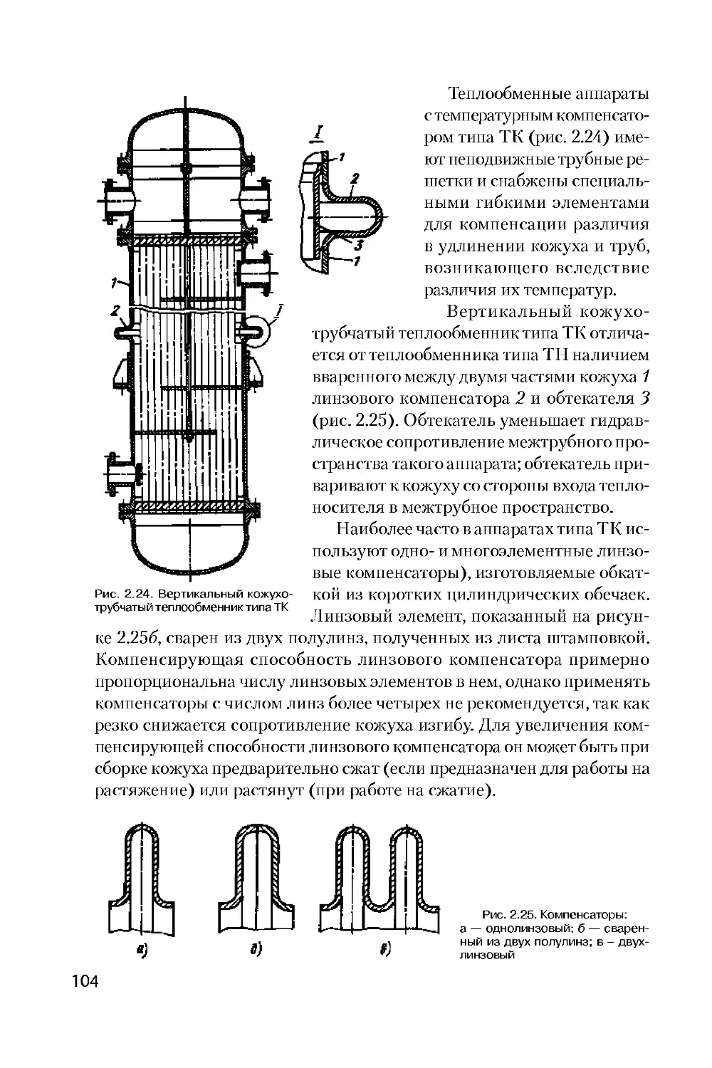 Кожухотрубчатый теплообменник с линзовым компенсатором устройство