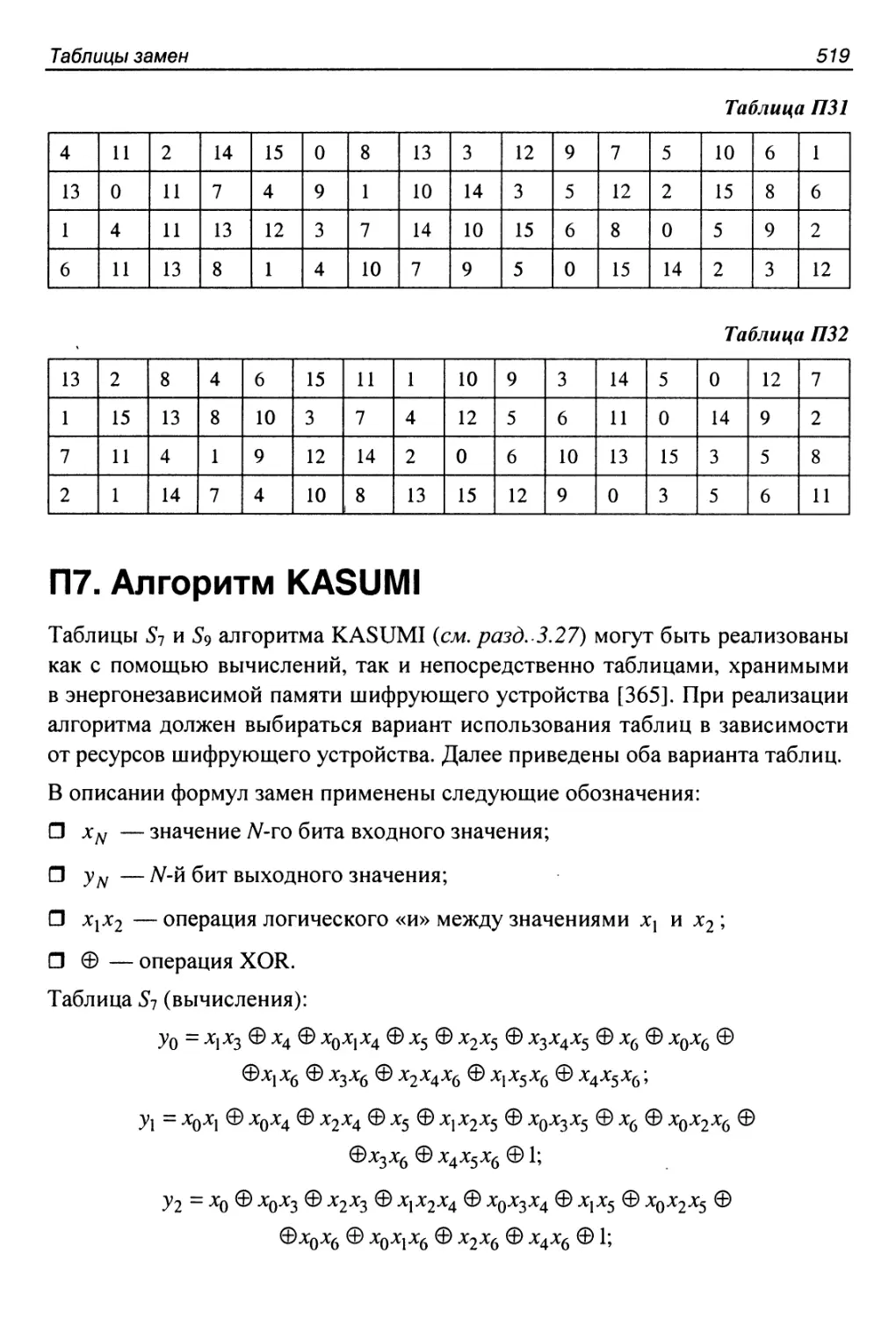 П7. Алгоритм KASUMI