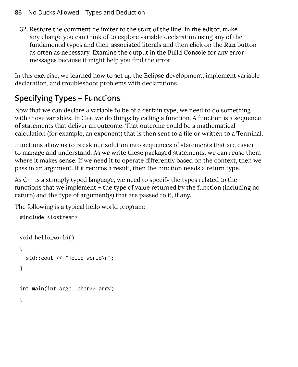 Specifying Types – Functions
