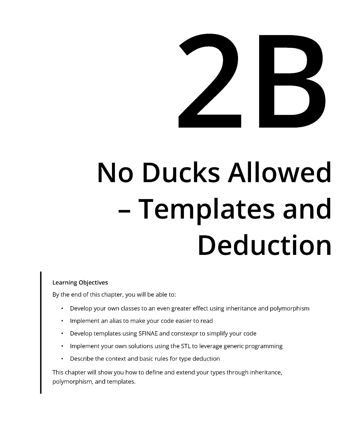 Chapter 2B: No Ducks Allowed – Templates and Deduction