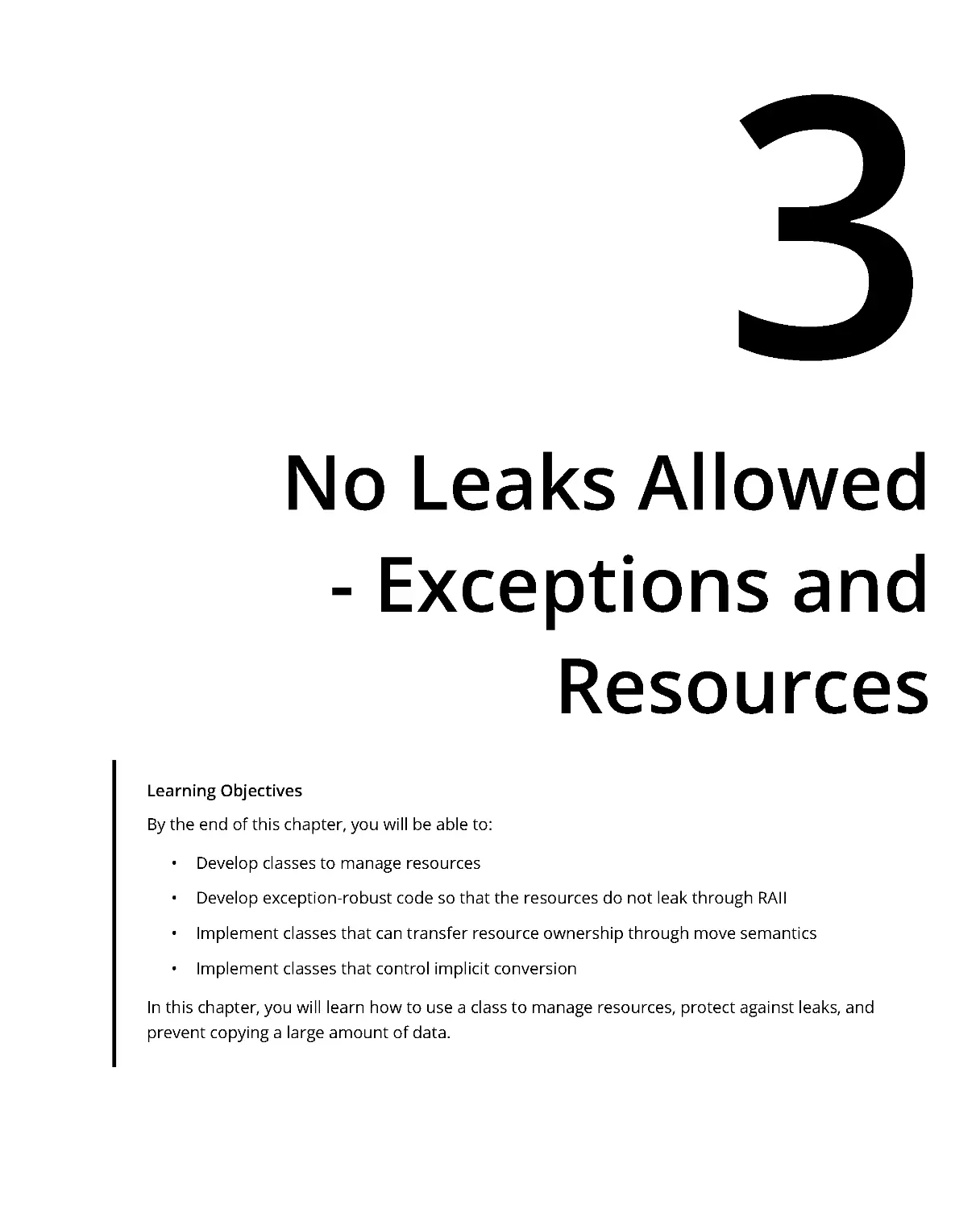 Chapter 3: No Leaks Allowed - Exceptions and Resources