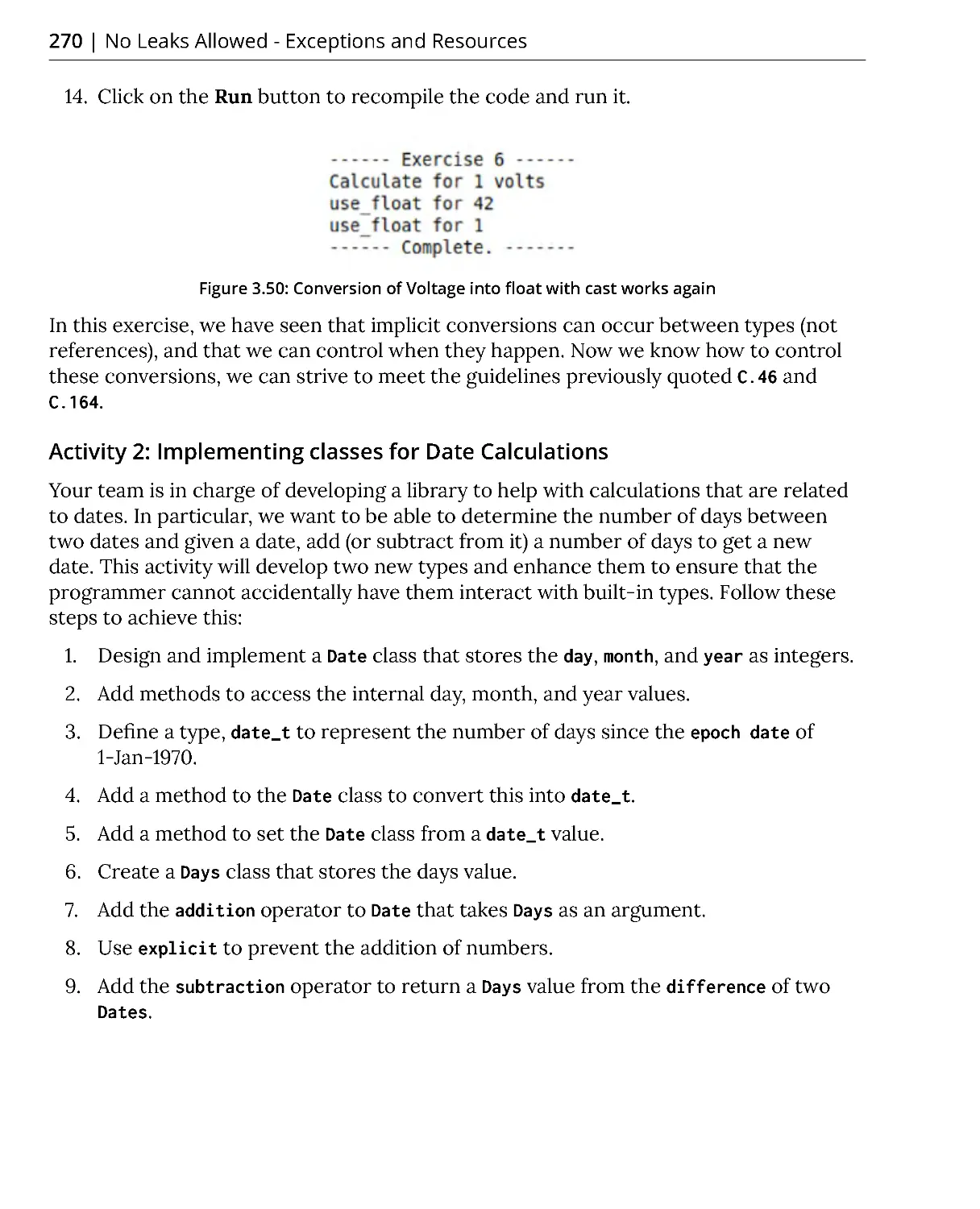 Activity 2: Implementing classes for Date Calculations