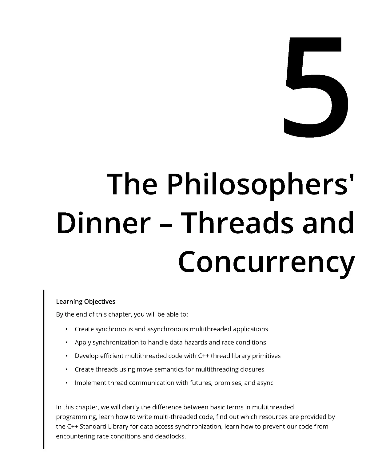 Chapter 5: The Philosophers' Dinner – Threads and Concurrency