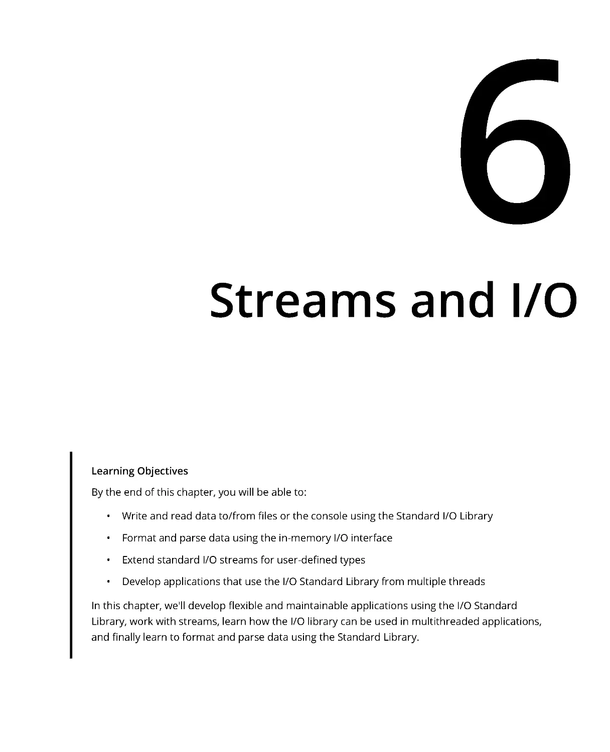 Chapter 6: Streams and I/O