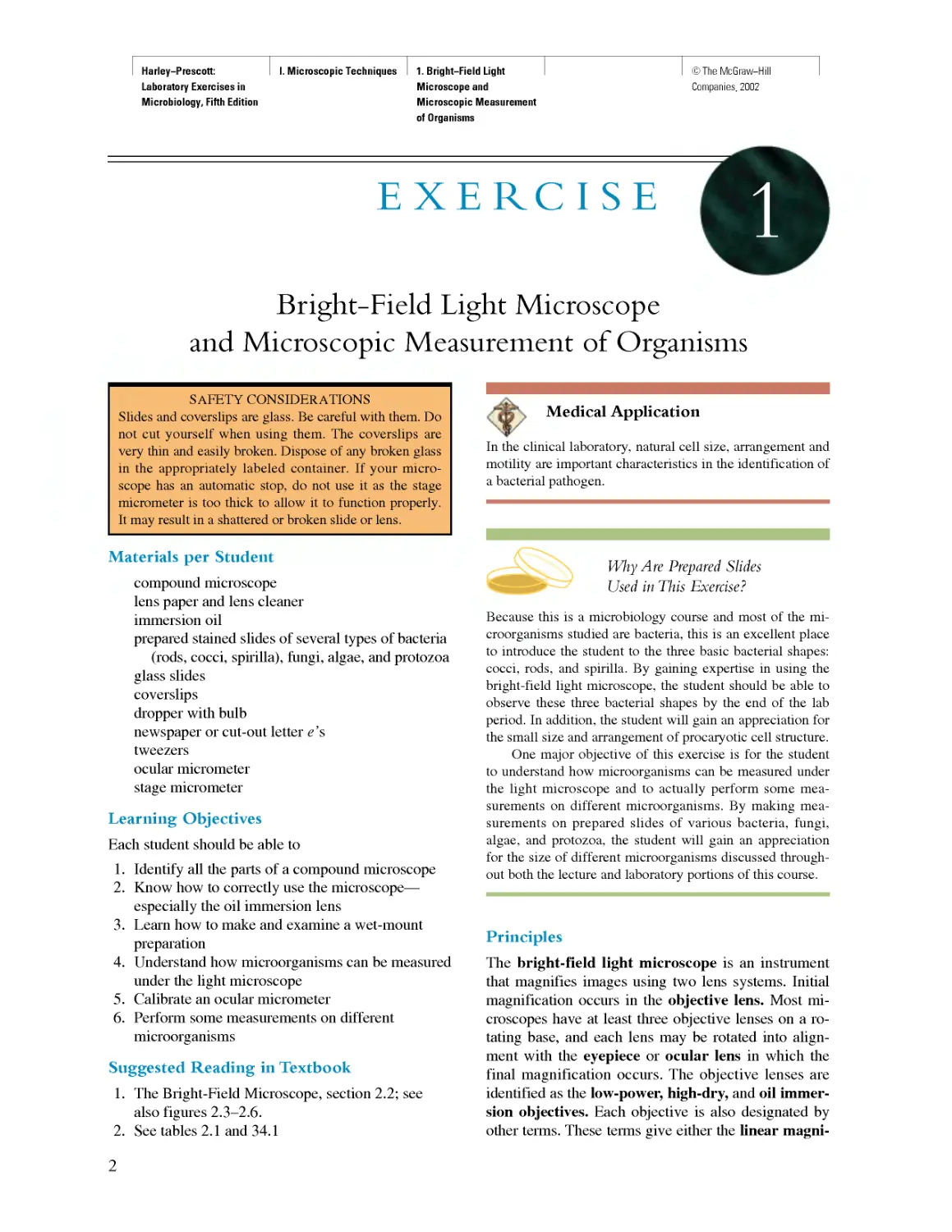 1. Bright-Field Light Microscope and Microscopic Measurement of Organisms