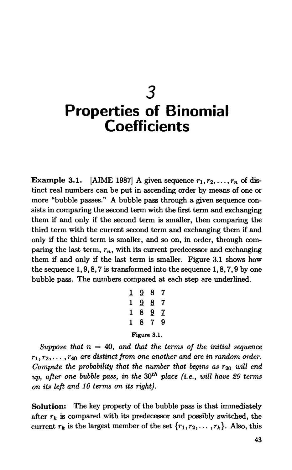 3. Properties of Binomial Coefficients