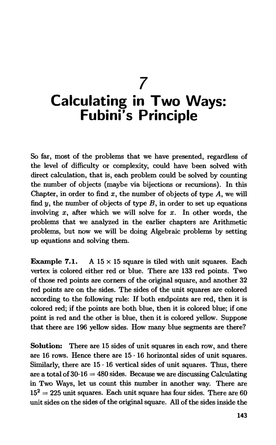 7. Calculating in Two Ways: Fubini's Principle