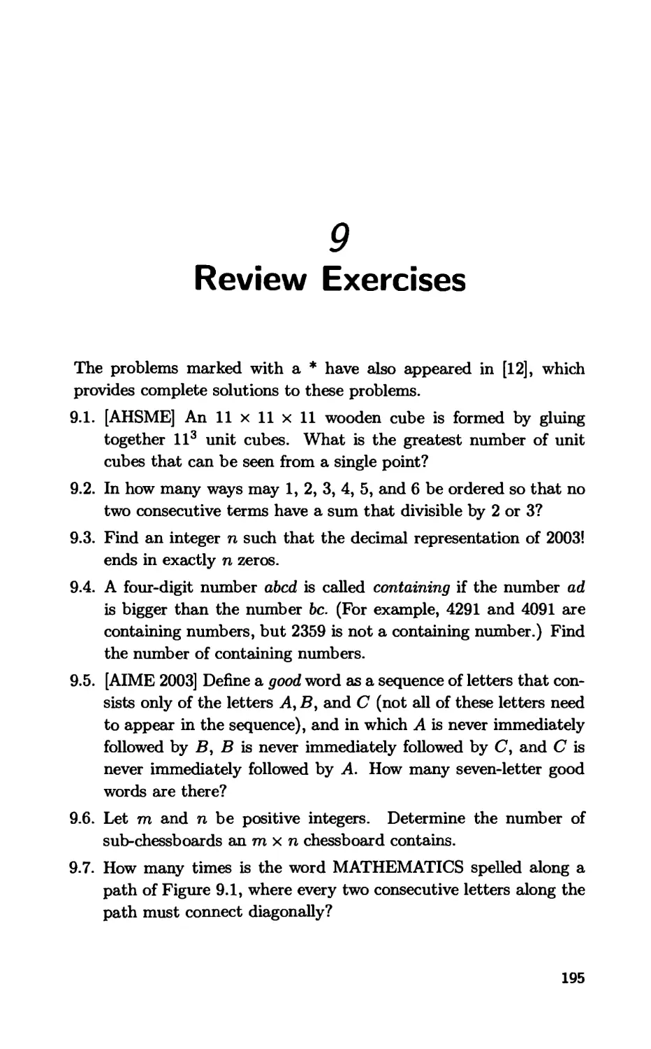 9. Review Exercises