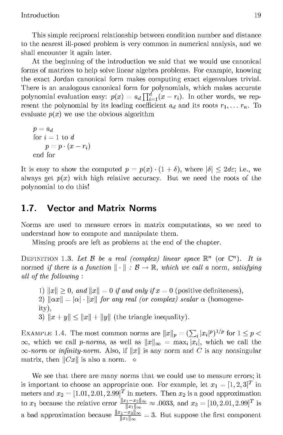 1.7 Vector and Matrix Norms