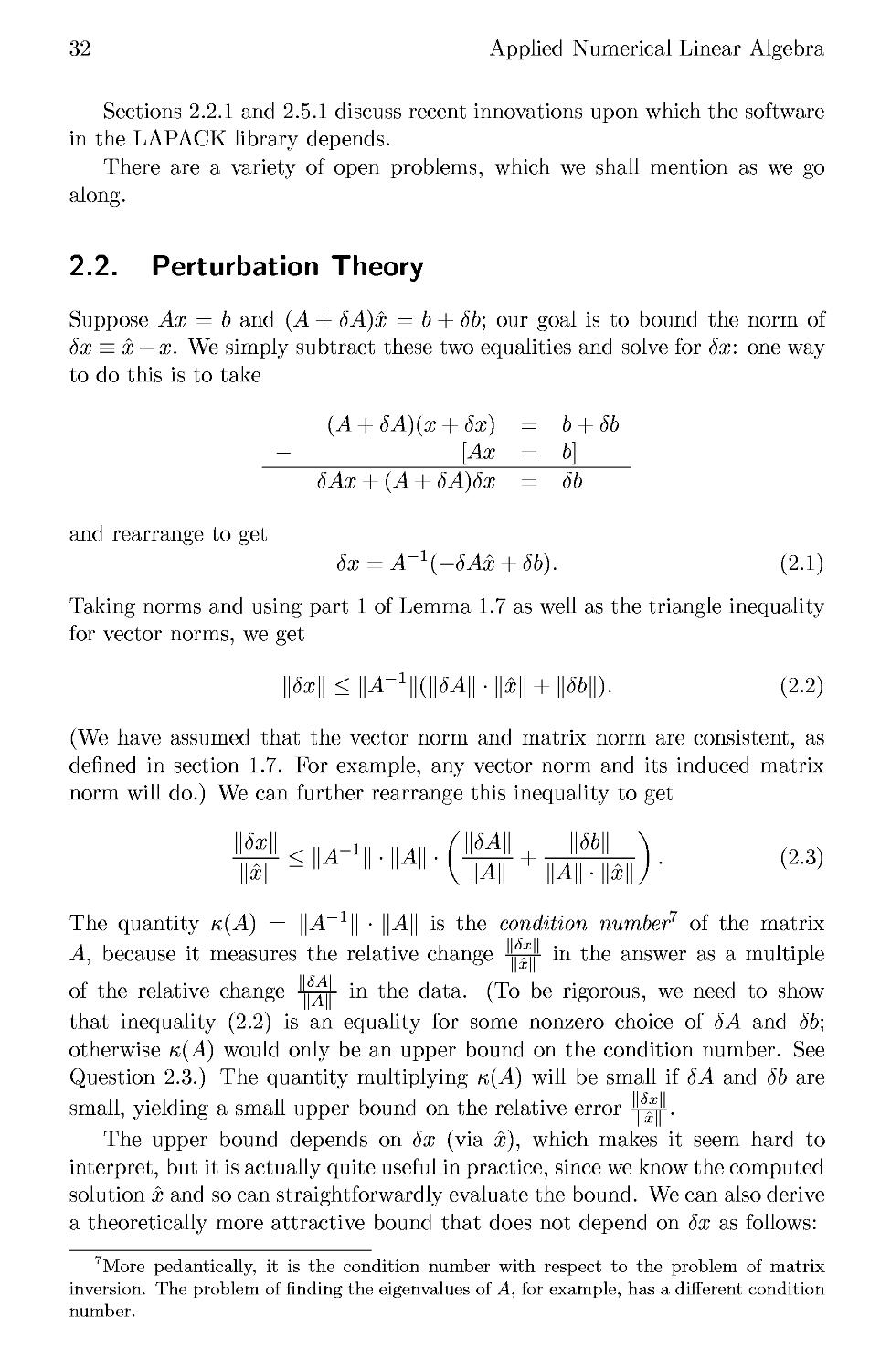2.2 Perturbation Theory