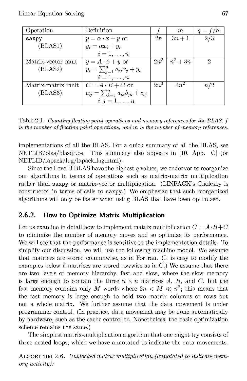 2.6.2 How to Optimize Matrix Multiplication