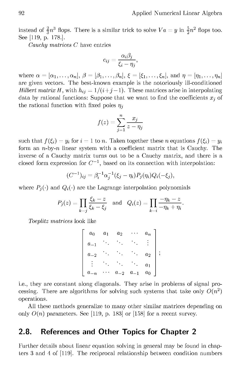 2.8 References and Other Topics for Chapter 2