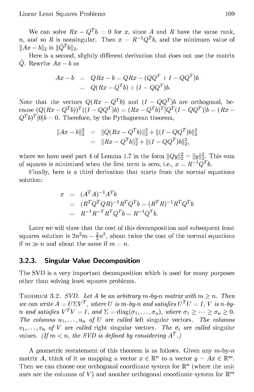 3.2.3 Singular Value Decomposition