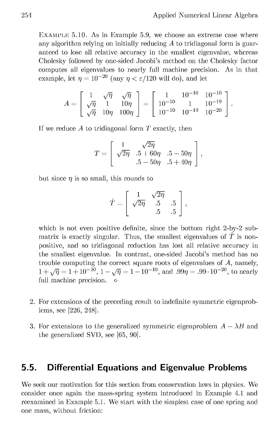 5.5 Differential Equations and Eigenvalue Problems