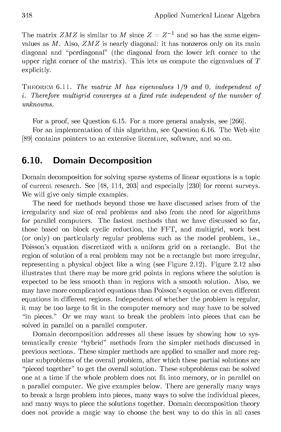 6.10 Domain Decomposition