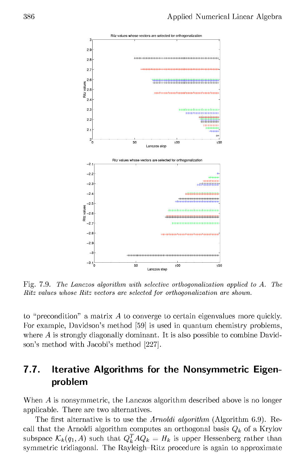 7.7 Iterative Algorithms for the Nonsymmetric Eigenproblem