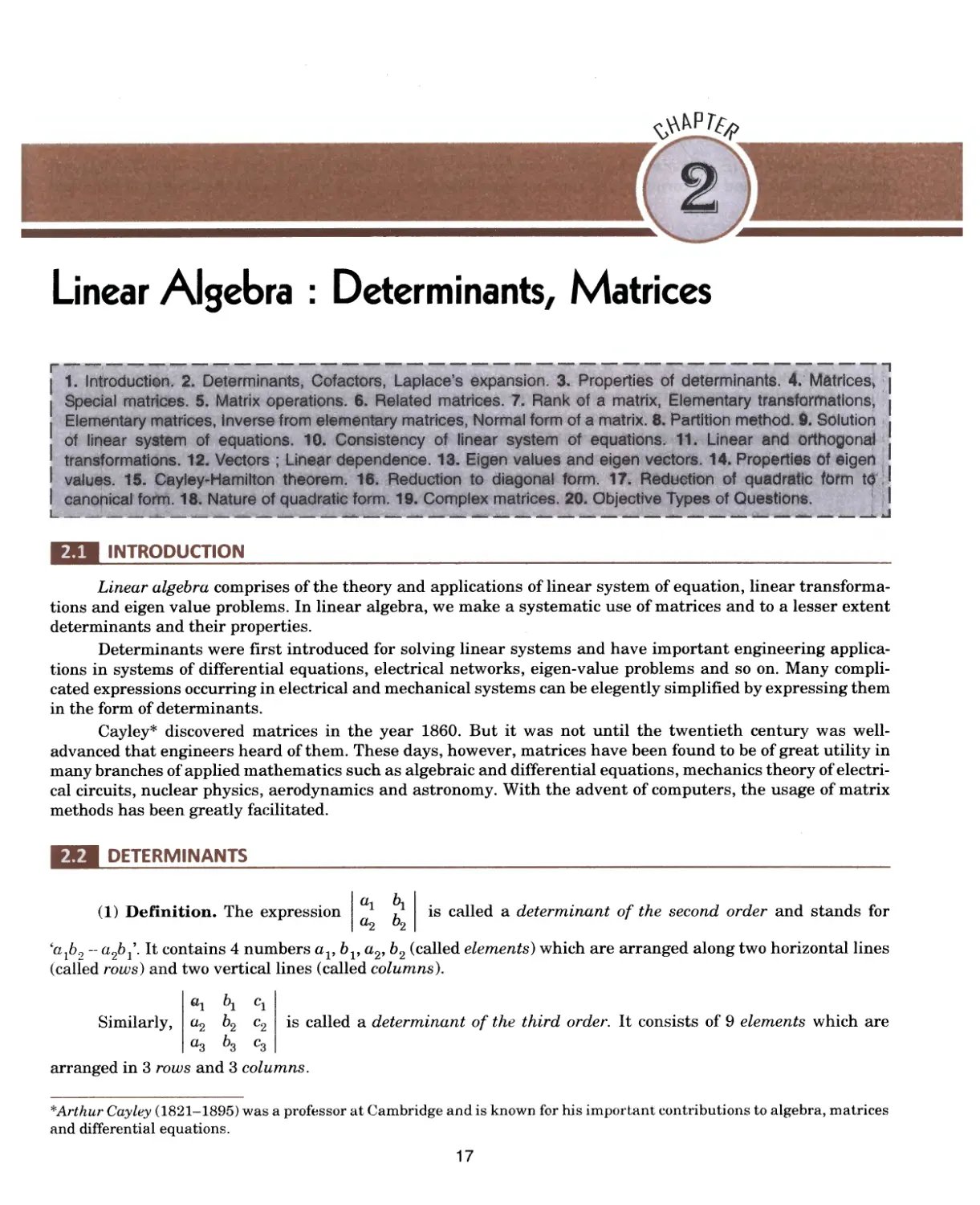 2.Linear Algebra : Determinants, Matrices 17