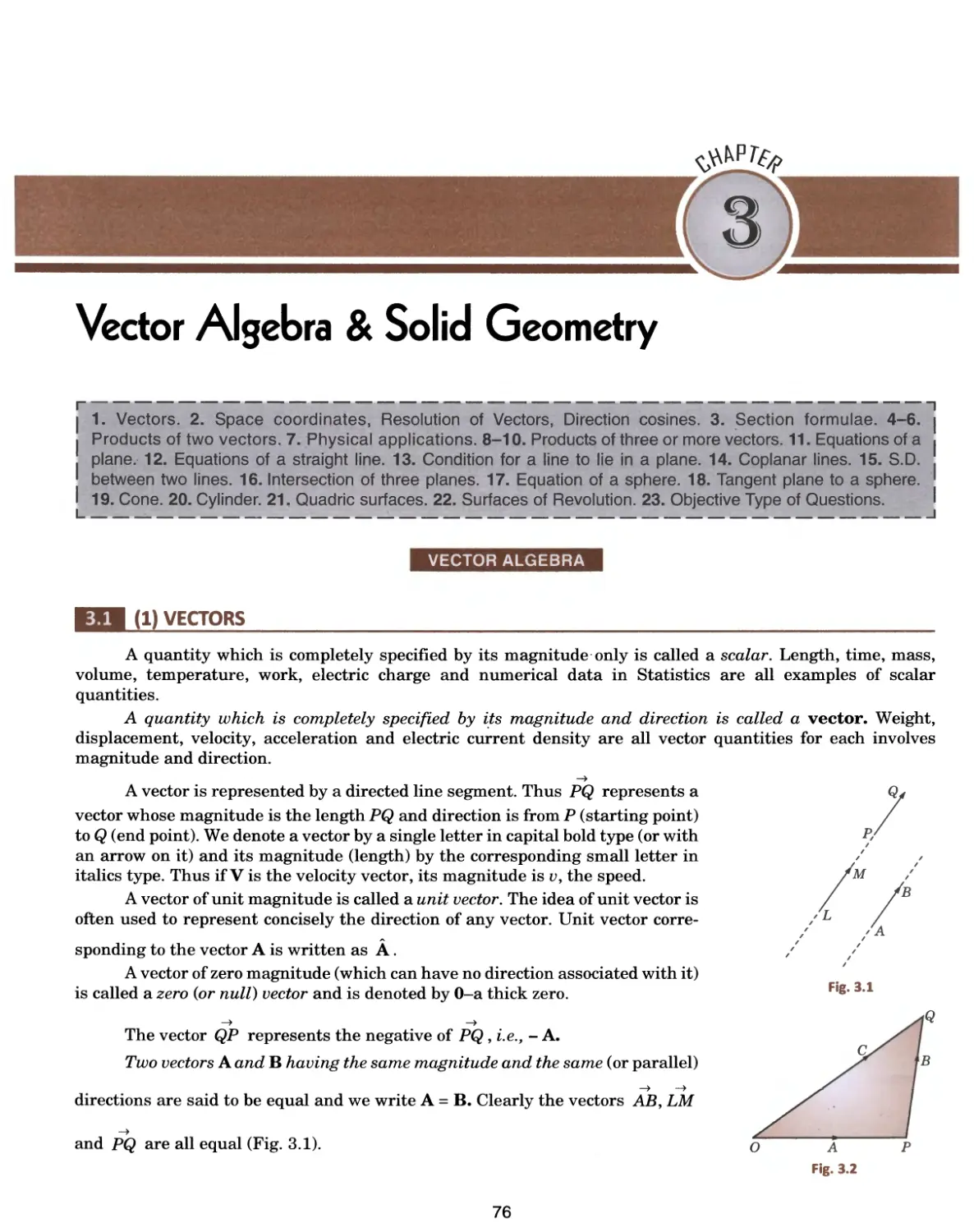 3.Vector Algebra and Solid Geometry 76