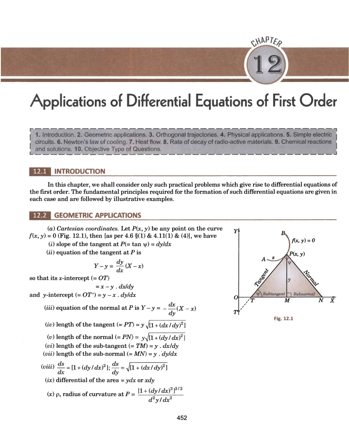 12.Applications of Differential Equations of First Order 452