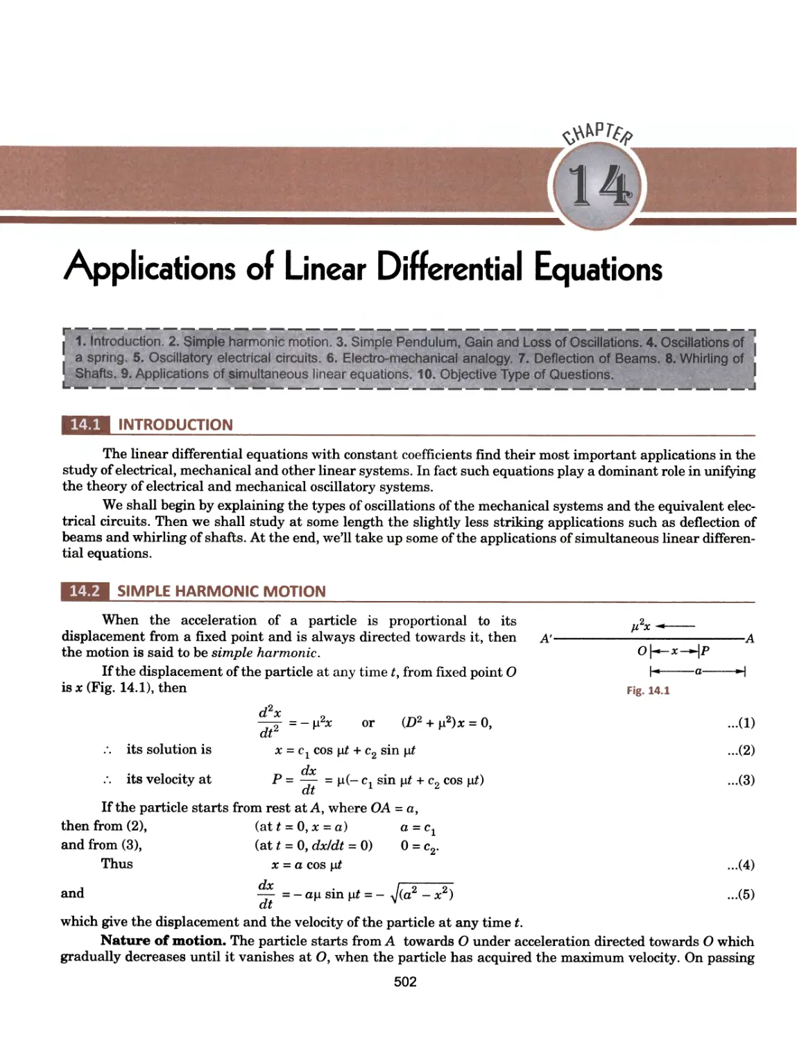 14.Applications of Linear Differential Equations 502