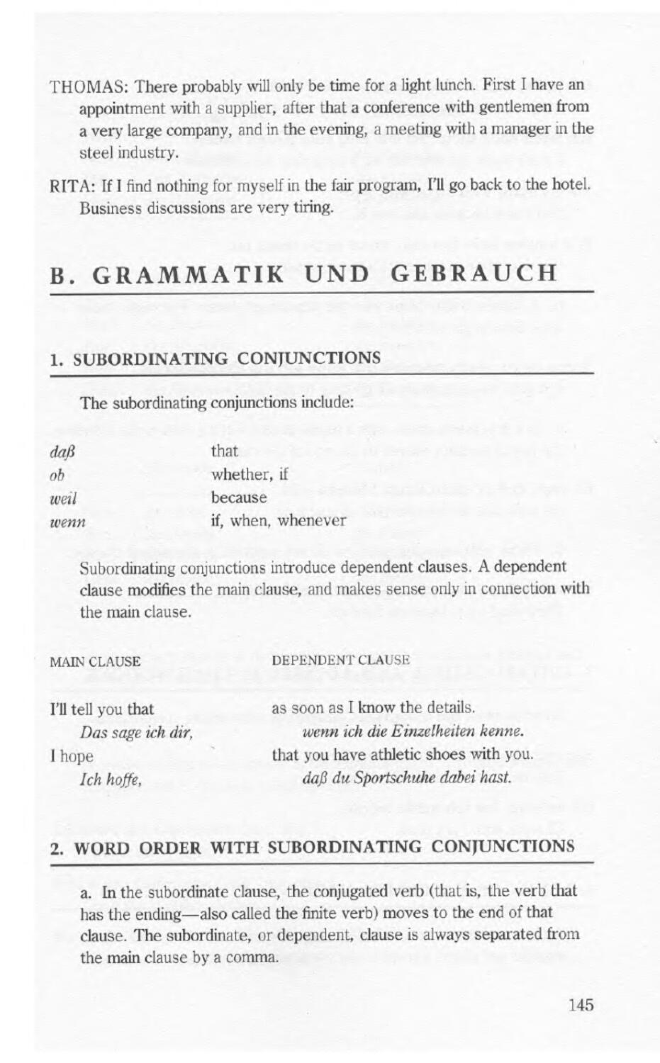 B. Grammatik U. Gebrauch